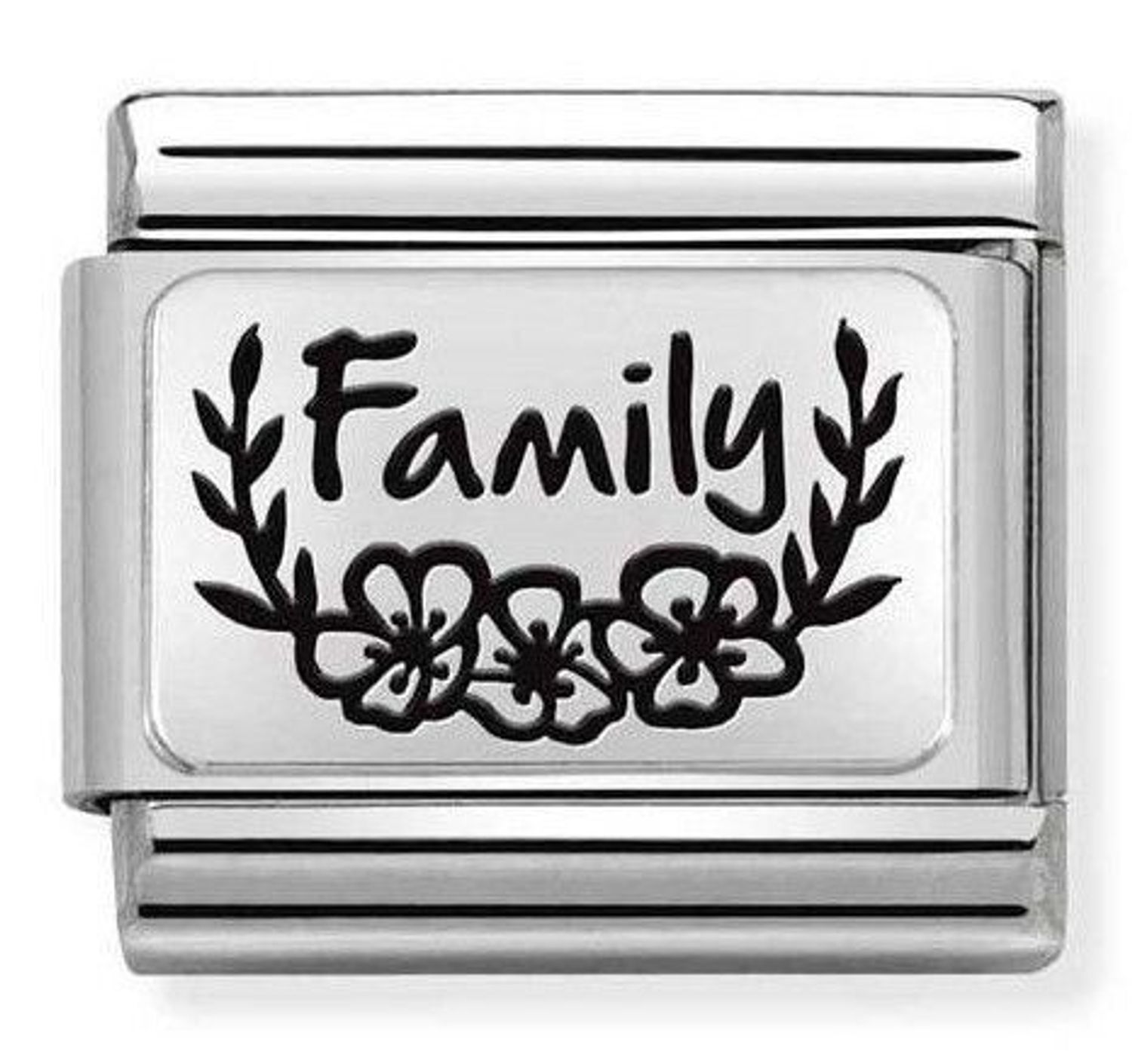 omination Link 925 Silver 'Napis Rodzina w kwiatach' 330111 33  ✓oryginalna biżuteria Nomination ✓ prezent dla przyjaciółki✓ prezent na urodziny✓ prezent dla przyjaciółki✓ Biżuteria Nomination ✓Wymarzon.jpg